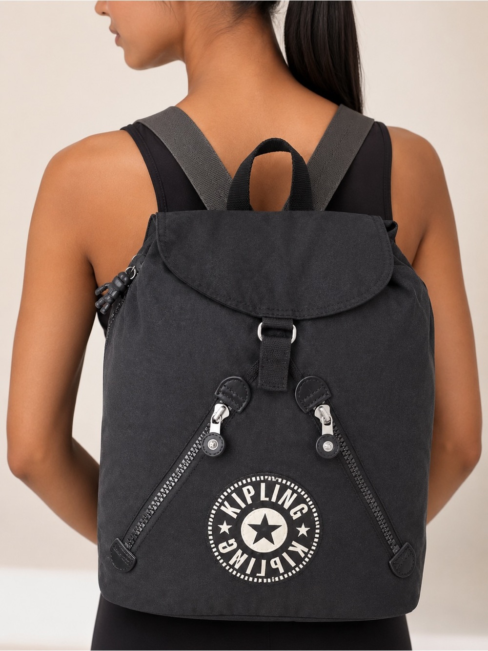 NWT KIPLING Navy Fundamental Backpack - Size Medium - SOLD OUT ONLINE - Picture 3 of 16